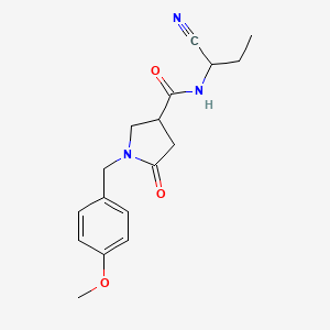 molecular formula C17H21N3O3 B2906508 N-(1-cyanopropyl)-1-[(4-methoxyphenyl)methyl]-5-oxopyrrolidine-3-carboxamide CAS No. 1311648-28-8