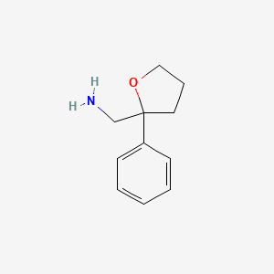 molecular formula C11H15NO B2906518 (2-Phenyloxolan-2-yl)methanamine CAS No. 2137722-23-5