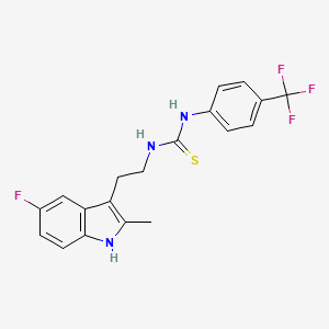 molecular formula C19H17F4N3S B2906523 1-(2-(5-fluoro-2-methyl-1H-indol-3-yl)ethyl)-3-(4-(trifluoromethyl)phenyl)thiourea CAS No. 847389-14-4