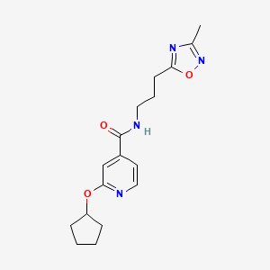 2-(cyclopentyloxy)-N-(3-(3-methyl-1,2,4-oxadiazol-5-yl)propyl)isonicotinamide