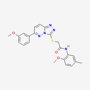 molecular formula C22H21N5O3S B2906533 N-(2-methoxy-5-methylphenyl)-2-((6-(3-methoxyphenyl)-[1,2,4]triazolo[4,3-b]pyridazin-3-yl)thio)acetamide CAS No. 894062-82-9