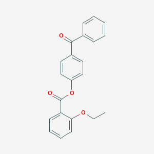 molecular formula C22H18O4 B290654 4-Benzoylphenyl 2-ethoxybenzoate 