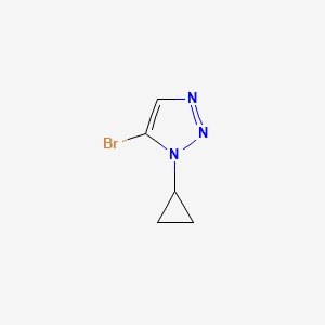 molecular formula C5H6BrN3 B2906542 5-Bromo-1-cyclopropyl-1H-1,2,3-triazole CAS No. 1889670-37-4