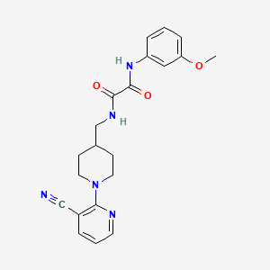 molecular formula C21H23N5O3 B2906546 N1-((1-(3-cyanopyridin-2-yl)piperidin-4-yl)methyl)-N2-(3-methoxyphenyl)oxalamide CAS No. 1797047-00-7