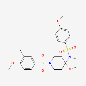 8-((4-Methoxy-3-methylphenyl)sulfonyl)-4-((4-methoxyphenyl)sulfonyl)-1-oxa-4,8-diazaspiro[4.5]decane