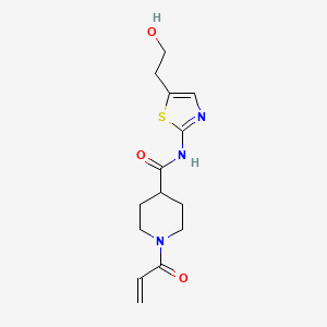 N-[5-(2-Hydroxyethyl)-1,3-thiazol-2-yl]-1-prop-2-enoylpiperidine-4-carboxamide