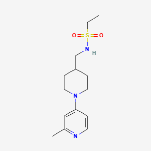 molecular formula C14H23N3O2S B2906566 N-((1-(2-methylpyridin-4-yl)piperidin-4-yl)methyl)ethanesulfonamide CAS No. 2034259-76-0