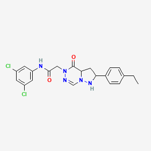 molecular formula C21H17Cl2N5O2 B2906569 N-(3,5-dichlorophenyl)-2-[2-(4-ethylphenyl)-4-oxo-4H,5H-pyrazolo[1,5-d][1,2,4]triazin-5-yl]acetamide CAS No. 1291873-70-5