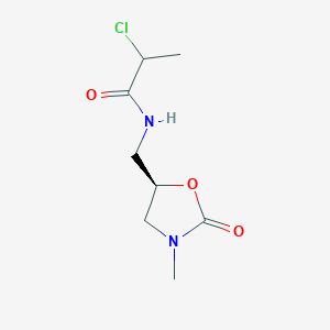 2-Chloro-N-[[(5R)-3-methyl-2-oxo-1,3-oxazolidin-5-yl]methyl]propanamide