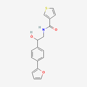 molecular formula C17H15NO3S B2906583 N-{2-[4-(furan-2-yl)phenyl]-2-hydroxyethyl}thiophene-3-carboxamide CAS No. 2097922-02-4