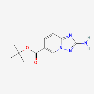 molecular formula C11H14N4O2 B2906584 Tert-butyl 2-amino-[1,2,4]triazolo[1,5-a]pyridine-6-carboxylate CAS No. 2248305-78-2