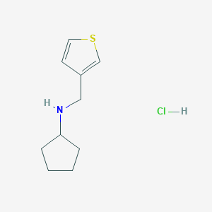 molecular formula C10H16ClNS B2906588 N-(3-Thienylmethyl)cyclopentanamine hydrochloride CAS No. 1049713-27-0