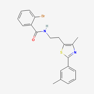molecular formula C20H19BrN2OS B2906592 2-bromo-N-{2-[4-methyl-2-(3-methylphenyl)-1,3-thiazol-5-yl]ethyl}benzamide CAS No. 873076-07-4