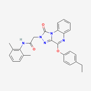 molecular formula C27H25N5O3 B2906594 N-(2,6-dimethylphenyl)-2-[4-(4-ethylphenoxy)-1-oxo[1,2,4]triazolo[4,3-a]quinoxalin-2(1H)-yl]acetamide CAS No. 1216565-16-0