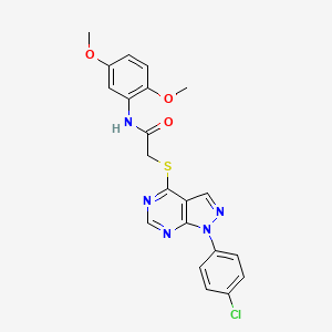 2-((1-(4-chlorophenyl)-1H-pyrazolo[3,4-d]pyrimidin-4-yl)thio)-N-(2,5-dimethoxyphenyl)acetamide