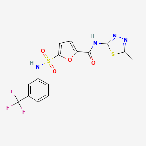 N-(5-methyl-1,3,4-thiadiazol-2-yl)-5-(N-(3-(trifluoromethyl)phenyl)sulfamoyl)furan-2-carboxamide
