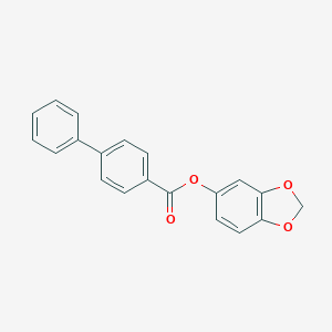 molecular formula C20H14O4 B290662 1,3-Benzodioxol-5-yl [1,1'-biphenyl]-4-carboxylate 