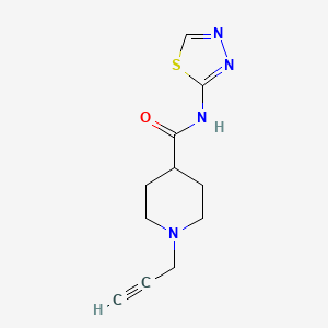 molecular formula C11H14N4OS B2906626 1-(prop-2-yn-1-yl)-N-(1,3,4-thiadiazol-2-yl)piperidine-4-carboxamide CAS No. 1389783-55-4