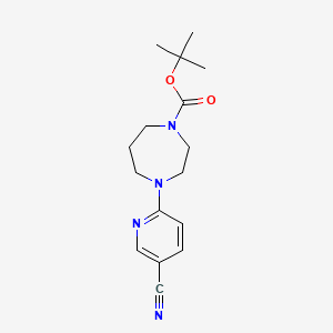 molecular formula C16H22N4O2 B2906646 Tert-butyl 4-(5-cyanopyridin-2-yl)-1,4-diazepane-1-carboxylate CAS No. 683274-60-4