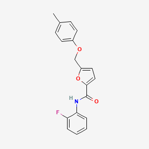 molecular formula C19H16FNO3 B2906651 N-(2-fluorophenyl)-5-[(4-methylphenoxy)methyl]furan-2-carboxamide CAS No. 879587-96-9