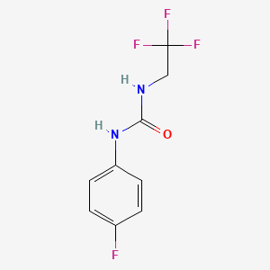 molecular formula C9H8F4N2O B2906661 1-(4-Fluorophenyl)-3-(2,2,2-trifluoroethyl)urea CAS No. 897579-49-6