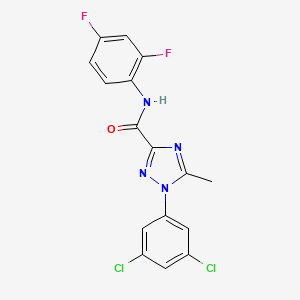 molecular formula C16H10Cl2F2N4O B2906662 1-(3,5-dichlorophenyl)-N-(2,4-difluorophenyl)-5-methyl-1H-1,2,4-triazole-3-carboxamide CAS No. 338408-49-4