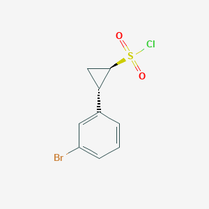 trans-2-(3-Bromophenyl)cyclopropane-1-sulfonyl chloride