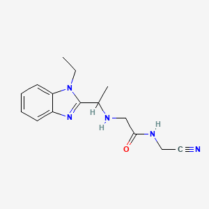 B2906664 N-(Cyanomethyl)-2-[1-(1-ethylbenzimidazol-2-yl)ethylamino]acetamide CAS No. 1645377-04-3
