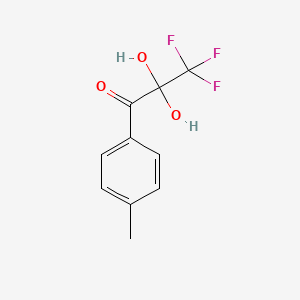 molecular formula C10H9F3O3 B2906665 3,3,3-Trifluoro-2,2-dihydroxy-1-(4-methylphenyl)propan-1-one CAS No. 161643-63-6