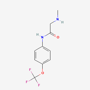 molecular formula C10H11F3N2O2 B2906670 2-(methylamino)-N-[4-(trifluoromethoxy)phenyl]acetamide CAS No. 900640-69-9