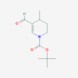 molecular formula C12H19NO3 B2906671 Tert-butyl 5-formyl-4-methyl-3,4-dihydro-2H-pyridine-1-carboxylate CAS No. 2322858-96-6