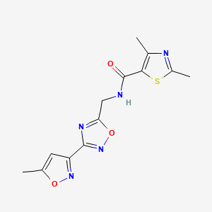 2,4-dimethyl-N-((3-(5-methylisoxazol-3-yl)-1,2,4-oxadiazol-5-yl)methyl)thiazole-5-carboxamide
