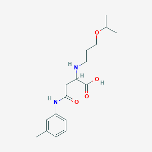 molecular formula C17H26N2O4 B2906676 2-((3-Isopropoxypropyl)amino)-4-oxo-4-(m-tolylamino)butanoic acid CAS No. 1048005-84-0