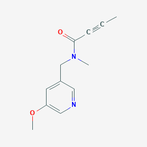 molecular formula C12H14N2O2 B2906686 N-[(5-Methoxypyridin-3-yl)methyl]-N-methylbut-2-ynamide CAS No. 2411200-87-6
