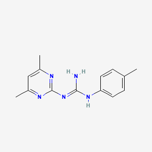 molecular formula C14H17N5 B2906691 N-(4,6-dimethylpyrimidin-2-yl)-N'-(4-methylphenyl)guanidine CAS No. 34747-51-8