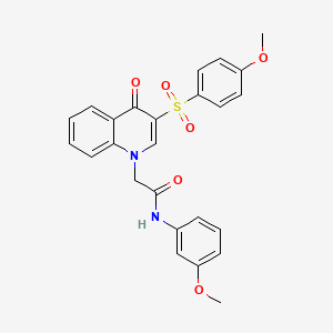 molecular formula C25H22N2O6S B2906692 N-(3-methoxyphenyl)-2-[3-(4-methoxyphenyl)sulfonyl-4-oxoquinolin-1-yl]acetamide CAS No. 866813-86-7