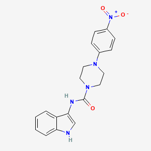 molecular formula C19H19N5O3 B2906704 N-(1H-indol-3-yl)-4-(4-nitrophenyl)piperazine-1-carboxamide CAS No. 900006-43-1