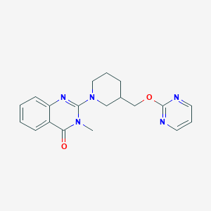 molecular formula C19H21N5O2 B2906711 3-Methyl-2-[3-(pyrimidin-2-yloxymethyl)piperidin-1-yl]quinazolin-4-one CAS No. 2379972-79-7