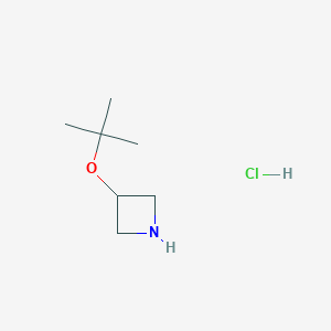 molecular formula C7H16ClNO B2906721 3-(Tert-butoxy)azetidine hydrochloride CAS No. 1384429-32-6