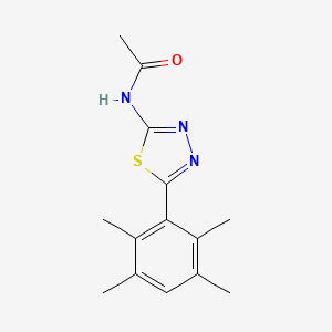 molecular formula C14H17N3OS B2906723 N-(5-(2,3,5,6-四甲基苯基)-1,3,4-噻二唑-2-基)乙酰胺 CAS No. 391225-90-4