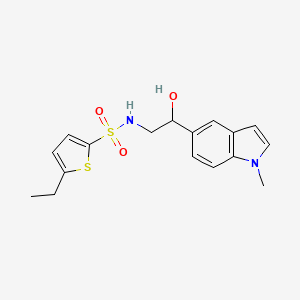 molecular formula C17H20N2O3S2 B2906727 5-ethyl-N-(2-hydroxy-2-(1-methyl-1H-indol-5-yl)ethyl)thiophene-2-sulfonamide CAS No. 2034410-13-2