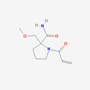 molecular formula C10H16N2O3 B2906728 2-(Methoxymethyl)-1-prop-2-enoylpyrrolidine-2-carboxamide CAS No. 2189895-22-3