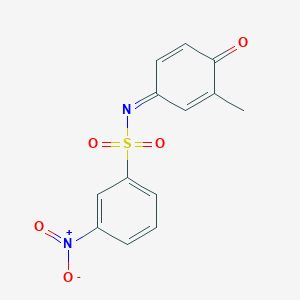 molecular formula C13H10N2O5S B2906729 (Z)-N-(3-methyl-4-oxocyclohexa-2,5-dien-1-ylidene)-3-nitrobenzenesulfonamide CAS No. 308292-06-0