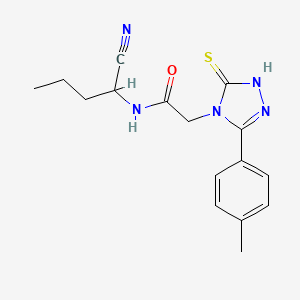 N-(1-cyanobutyl)-2-[3-(4-methylphenyl)-5-sulfanyl-4H-1,2,4-triazol-4-yl]acetamide