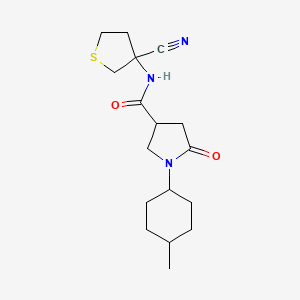 molecular formula C17H25N3O2S B2906737 N-(3-cyanothiolan-3-yl)-1-(4-methylcyclohexyl)-5-oxopyrrolidine-3-carboxamide CAS No. 1356727-58-6