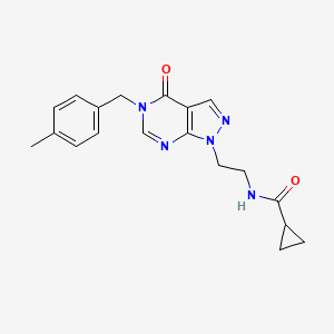 N-(2-(5-(4-methylbenzyl)-4-oxo-4,5-dihydro-1H-pyrazolo[3,4-d]pyrimidin-1-yl)ethyl)cyclopropanecarboxamide