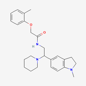 N-(2-(1-methylindolin-5-yl)-2-(piperidin-1-yl)ethyl)-2-(o-tolyloxy)acetamide