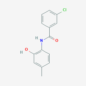 molecular formula C14H12ClNO2 B290675 3-chloro-N-(2-hydroxy-4-methylphenyl)benzamide 