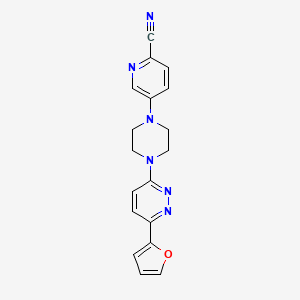5-[4-[6-(Furan-2-yl)pyridazin-3-yl]piperazin-1-yl]pyridine-2-carbonitrile