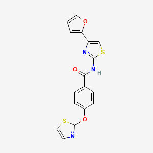 N-(4-(furan-2-yl)thiazol-2-yl)-4-(thiazol-2-yloxy)benzamide